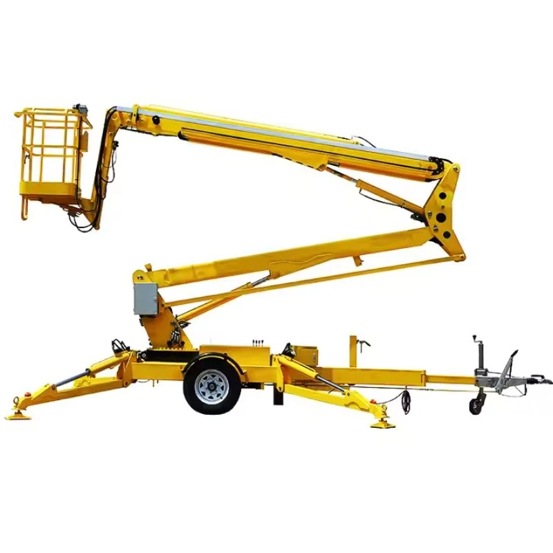 Articulated tow behind towable boom lift(5)